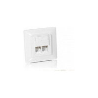 Equip Unterputzdose +Frontplatte 2xRJ45 Cat5e 45° RAL...