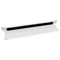 Equip 19" Kabeldurchführung 1HE mit Bürsteneinsatz grau