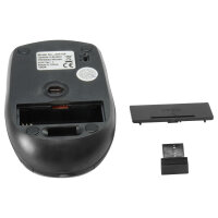 Equip Optische Maus kabellos USB Travel 4 Tasten R+L schwarz