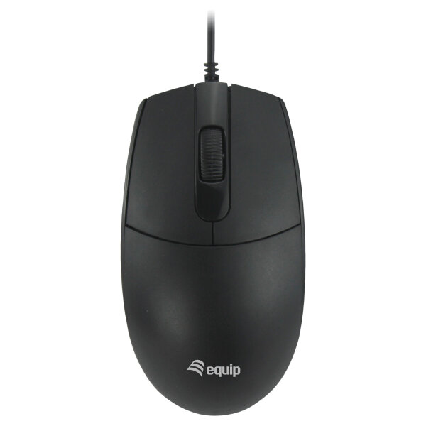 Equip Optische Maus USB-A Silent Rechts-Linkshänder 1.5m sw