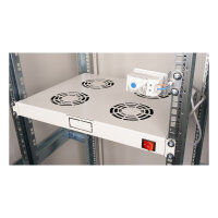 Equip Lüftermodul 19" für Serverschränke. 4xLüfter RAL7035
