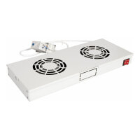 Equip Lüftermodul 19" für Serverschränke. 2xLüfter RAL7035