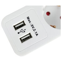 Equip Steckdosenleiste 5-fach Schuko 1.5m Kabel.2xUSB.Schutz