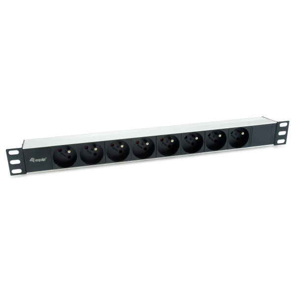 Equip Steckdosenleiste 19"(1HE)8fach CEE7/7 1.8m Kabl.(Fr)si