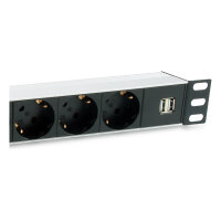 Equip Steckdosenleiste 19"(1HE)7fach Schuko16A.1.8m Kabl. si