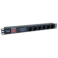 Equip Steckdosenleiste 19"(1HE)6fach mit Schuko +...