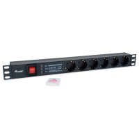Equip Steckdosenleiste 19"(1HE)6fach mit Schuko +...