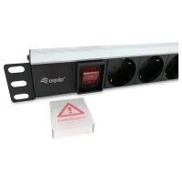 Equip Steckdosenleiste 19"(1HE)8fach Schukon. 1.8m...