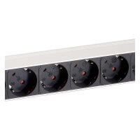 Equip Steckdosenleiste 19"(1HE)8fach Schukon. 1.8m Alu Sch