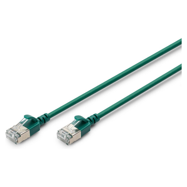 DIGITUS Patchkabel CAT 6A F/FTP Slim 2,00m grün