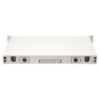 DIGITUS LWL Spleißbox 1HE bestückt 24x LC DX OM4 grau