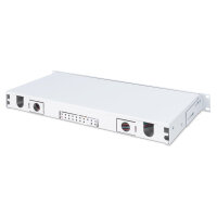 DIGITUS LWL Spleißbox 1HE bestückt 24x LC DX OM4 grau