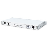 DIGITUS LWL Spleißbox 1HE bestückt 12x LC DX OM4 grau