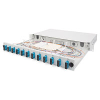 DIGITUS LWL Spleißbox 1HE unbestückt ausziehbar schnellversc