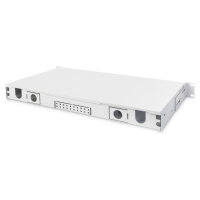 DIGITUS LWL Spleißbox 1HE unbestückt ausziehbar schnellversc