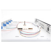 DIGITUS LWL Spleißbox 1HE bestückt 6x LC DX OS2 grau