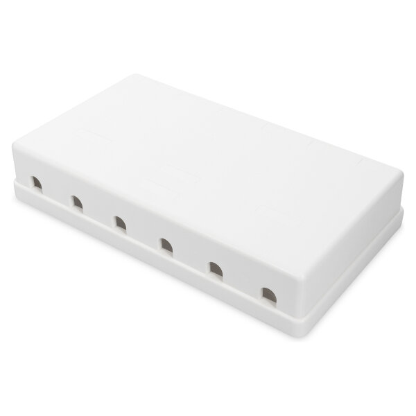 DIGITUS Gehäuse für Keystone Jacks 6-Port. weiß. Aufputzbox