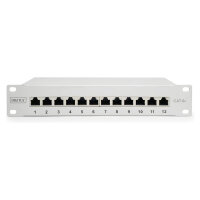 DIGITUS Cat.6A Patch Panel, geschirmt, 12-Port, 10", grau