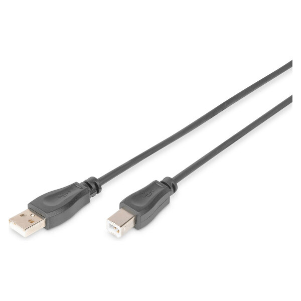 DIGITUS USB 2.0 Anschlusskabel Typ A -B St/St 5.0m, sw