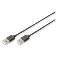 DIGITUS USB 2.0 Anschlusskabel Typ A -A St/St 1.8m, sw