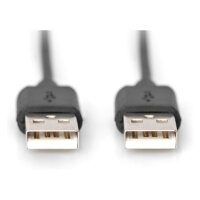 DIGITUS USB 2.0 Anschlusskabel Typ A -A St/St 1.8m, sw