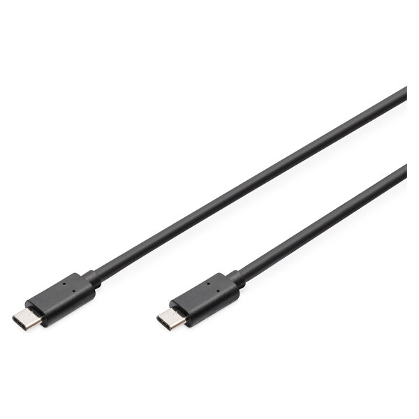 DIGITUS USB 2.0 Anschlusskabel Typ C -C St/St 1.0m, sw