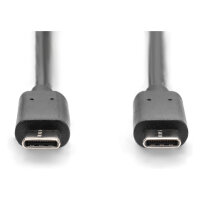 DIGITUS USB 2.0 Anschlusskabel Typ C -C St/St 1.0m, sw