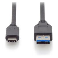 DIGITUS USB 2.0 Anschlusskabel Typ C -A St/St 1.0m, sw