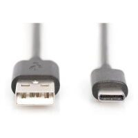 DIGITUS USB 2.0 Anschlusskabel Typ C -A St/St 1.0m, sw