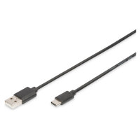 DIGITUS USB 2.0 Verbindungskabel Typ C -A St/St 1,8m, sw