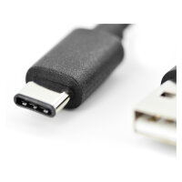 DIGITUS USB 2.0 Verbindungskabel Typ C -A St/St 1,8m, sw