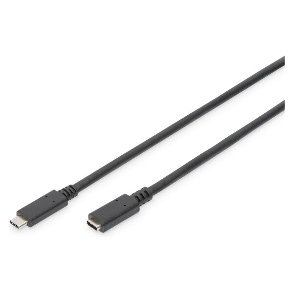 DIGITUS USB 2.0 Verlängerungskabel Typ C -C St/Bu 2.0m, sw