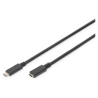 DIGITUS USB 2.0 Verlängerungskabel Typ C -C St/Bu 2.0m, sw