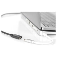 DIGITUS USB 2.0 Verlängerungskabel Typ C -C St/Bu 2.0m, sw