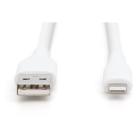 DIGITUS USB 2.0 Kabel Typ A-Lightning Silikon 2m MFI weiß