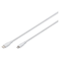 DIGITUS USB 2.0 Kabel Typ C-Lightning Silikon 0,5m MFI weiß