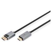 DIGITUS DisplayPort Adapterkabel, DP - HDMI Typ A 3m