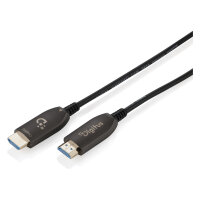 DIGITUS HDMI AOC Hybrid Glasfaserkabel UHD 8K 20m schwarz