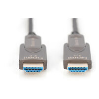 DIGITUS HDMI AOC Hybrid Glasfaserkabel 4K abnehmbar 20m schw