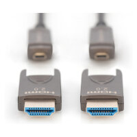 DIGITUS HDMI AOC Hybrid Glasfaserkabel 4K abnehmbar 20m schw