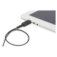 DIGITUS HDMI Anschlusskabel, C-A, HighFlex St/St, 2.0m, sw