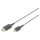DIGITUS HDMI Anschlusskabel, C-A, HighFlex St/St, 2.0m, sw