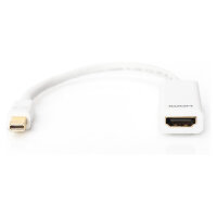 DIGITUS DisplayPortKabel miniDP -> HDMI-A St/Bu 0.15m weiß