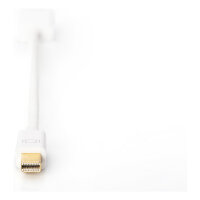 DIGITUS DisplayPortKabel miniDP -> HDMI-A St/Bu 0.15m weiß