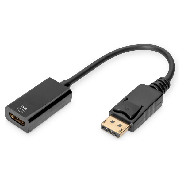 DIGITUS DisplayPort Adapter DPort -> HDMI St/Bu 0,2m aktiv