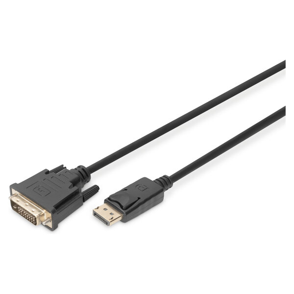 DIGITUS DisplayPort Adapterkabel, DP auf DVI-D, 3,0m, sw