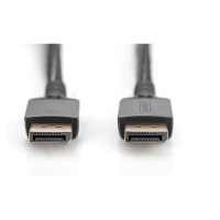 DIGITUS DisplayPort Anschlusskabel 1m Aluminium 8K schwarz