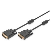 DIGITUS DVI-D-Kabel DVI(24+1) -> DVI(24+1) St/St 2.00m schw Polybeutel