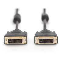 DIGITUS DVI-D-Kabel DVI(24+1) -> DVI(24+1) St/St 2.00m schw Polybeutel