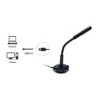 Equip Tischmikrofon+Einstellbarer Winkel mit USB Anschluss